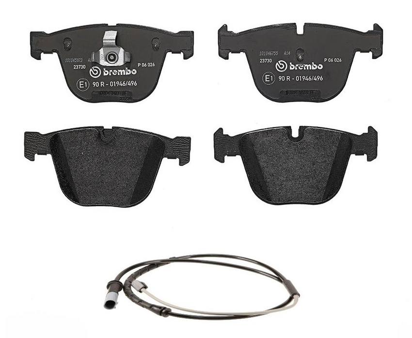 Brembo Brake Pad Kit - Rear (Low-Met) (with Sensor)